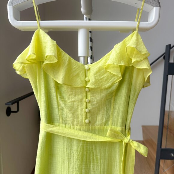 Milly NY Spring / Summer Dress - Spaghetti Straps and Romantic Ruffles - Size 4 - Picture 4 of 14